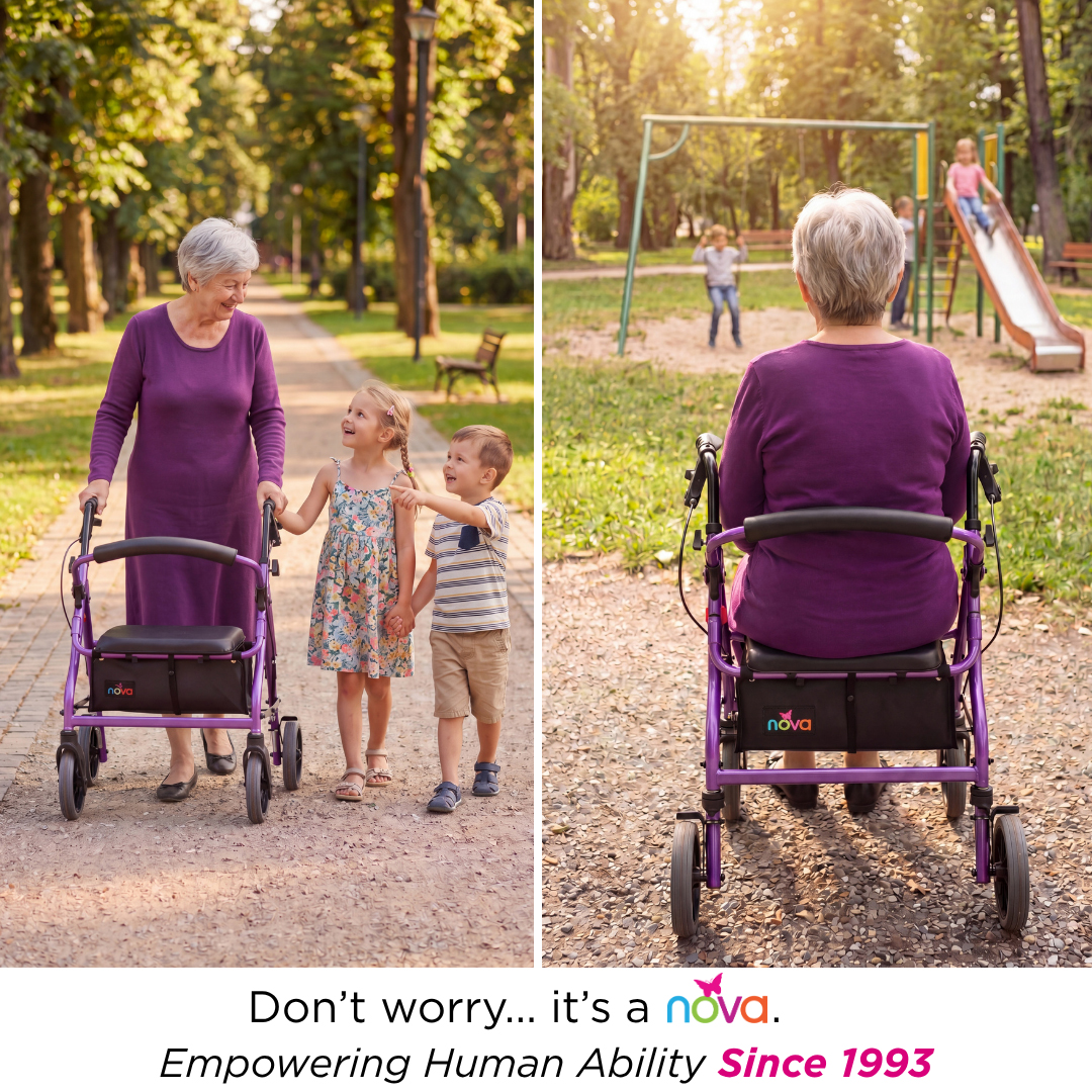 Zoom 18 Rolling Walker - Purple – Nova Medical Products